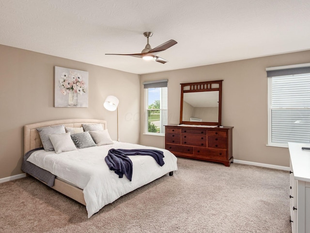 404 Colony Ridge Dr, Delaware, OH 43015 - bedroom featuring light carpet and a ceiling fan