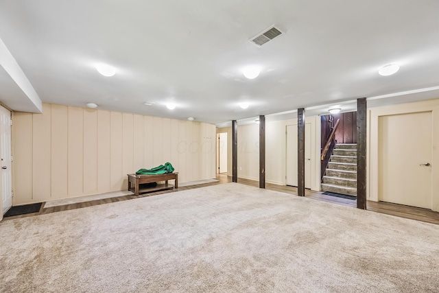 933 Creek Run Ct, Westerville, OH 43081 - finished basement with stairs and carpet