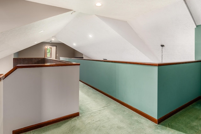 5795 Royalton Rd SW, Lancaster, OH 43130 - additional living space featuring carpet floors, lofted ceiling, and recessed lighting