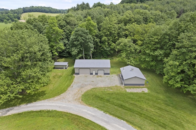 19694 State Route 60, Warsaw, OH 43844 - view from above of property with a heavily wooded area