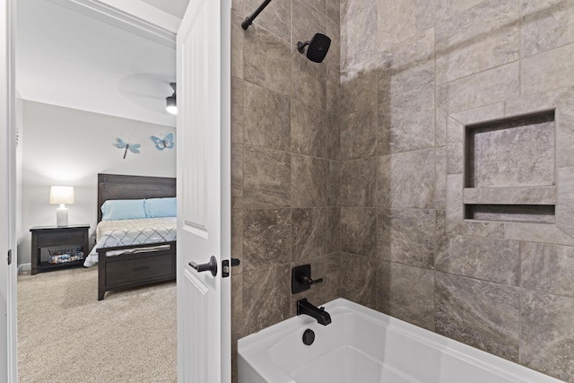 19694 State Route 60, Warsaw, OH 43844 - bathroom featuring connected bathroom, bathtub / shower combination, and ceiling fan