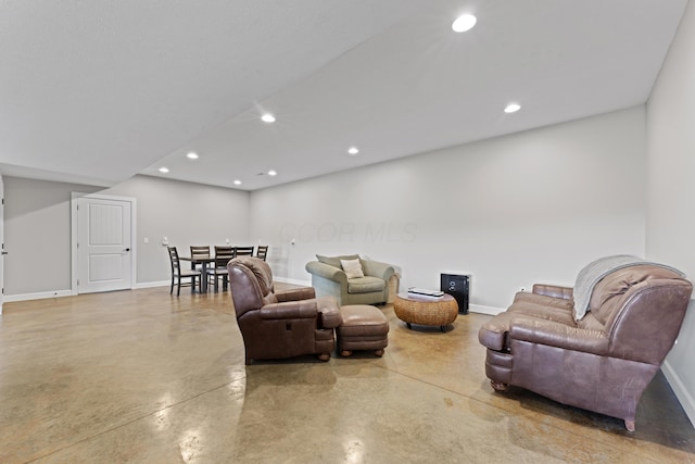 19694 State Route 60, Warsaw, OH 43844 - living room featuring finished concrete flooring and recessed lighting