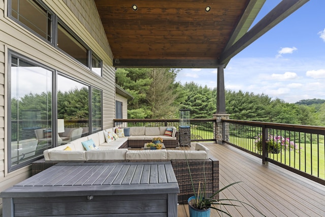 19694 State Route 60, Warsaw, OH 43844 - wooden deck featuring an outdoor hangout area