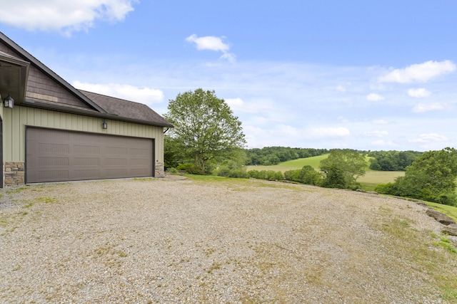 19694 State Route 60, Warsaw, OH 43844 - garage featuring gravel driveway