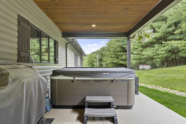 19694 State Route 60, Warsaw, OH 43844 - view of patio / terrace with a hot tub and area for grilling