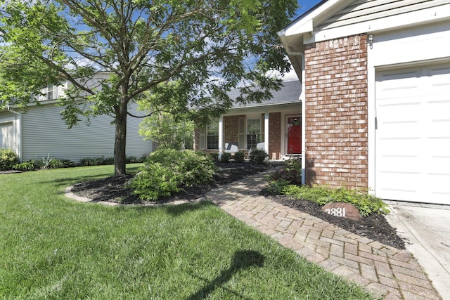 7881 Saddle, Powell, OH 43065 - view of green lawn with a garage