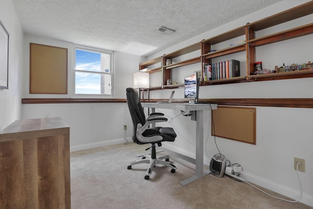 7881 Saddle, Powell, OH 43065 - carpeted office featuring baseboards and a textured ceiling