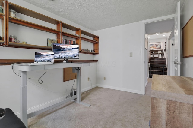 7881 Saddle, Powell, OH 43065 - home office with light carpet and a textured ceiling