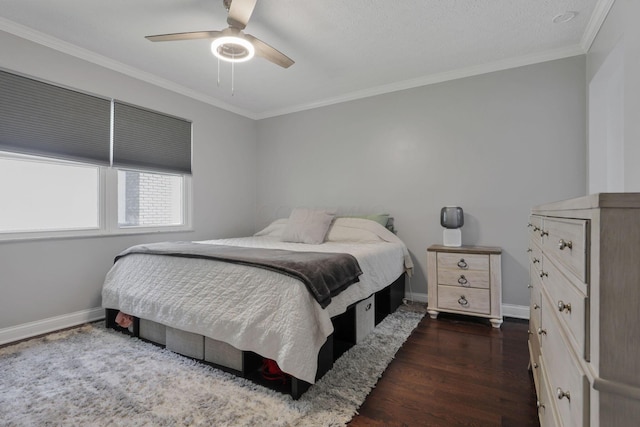 7881 Saddle, Powell, OH 43065 - bedroom with wood finished floors, ornamental molding, and a ceiling fan