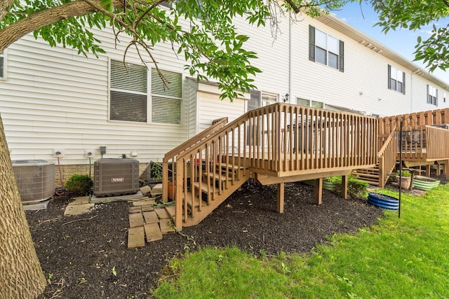 3984 Hill Park Rd, Hilliard, OH 43026 - back of house featuring a deck and stairway
