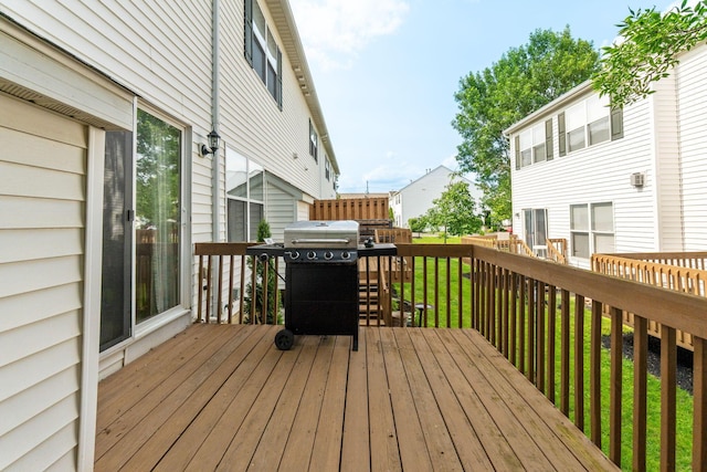 3984 Hill Park Rd, Hilliard, OH 43026 - deck with a grill and a yard
