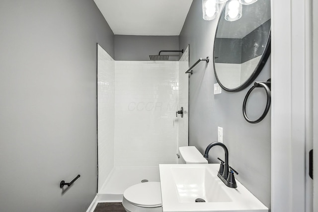 5505 Hopewell Church Rd SW, Lancaster, OH 43130 - full bath with a sink and tiled shower