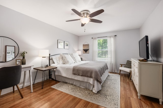 3776 Secretariat Ct, Columbus, OH 43221 - bedroom featuring light wood-style flooring and ceiling fan
