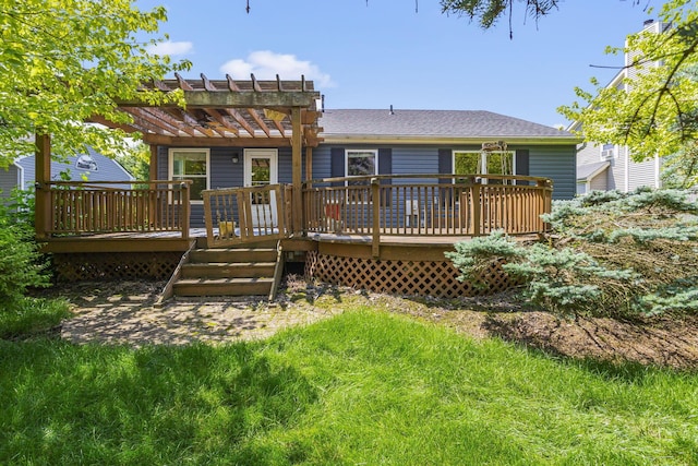 8544 Cadence Dr, Galloway, OH 43119 - rear view of house with a pergola and a deck