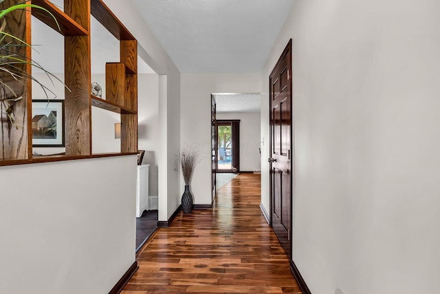 13283 Clover Valley Rd, Croton, OH 43013 - hall with dark wood finished floors and baseboards