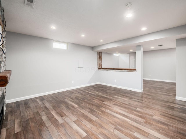 1719 Impatiens Way, Lewis Center, OH 43035 - below grade area with wood finished floors and recessed lighting