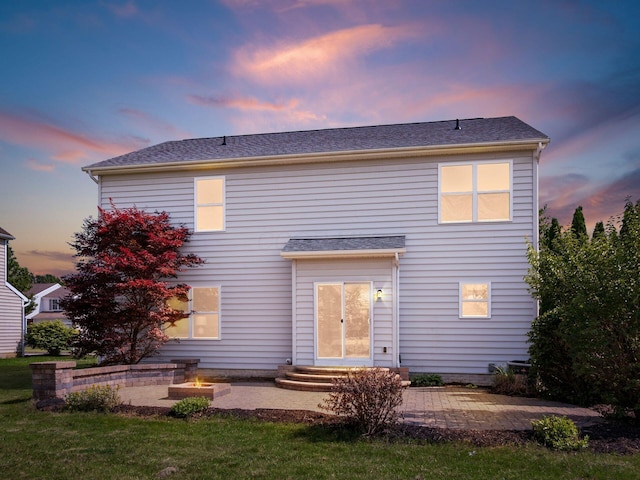 1719 Impatiens Way, Lewis Center, OH 43035 - rear view of house with a patio and a shingled roof