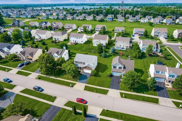 1719 Impatiens Way, Lewis Center, OH 43035 - aerial view of residential area featuring a large body of water