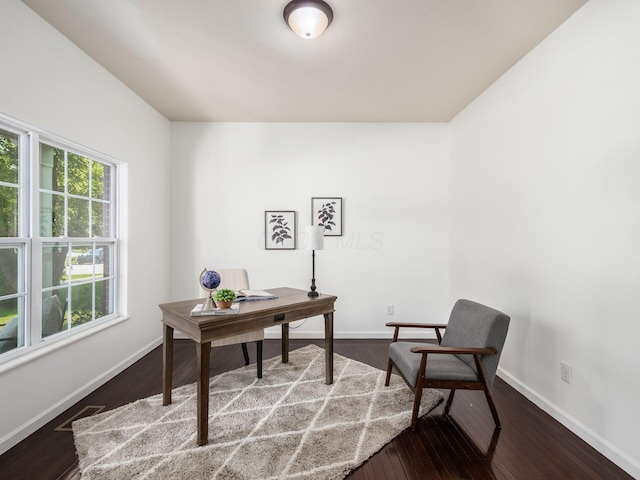 1719 Impatiens Way, Lewis Center, OH 43035 - home office with dark wood-type flooring and baseboards