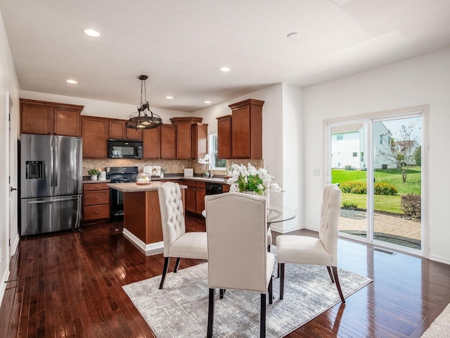 1719 Impatiens Way, Lewis Center, OH 43035 - dining area featuring dark wood-type flooring and recessed lighting