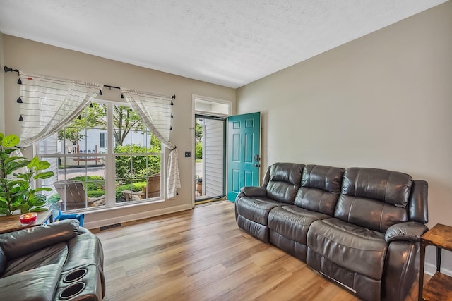 3956 Darby Park Rd, Hilliard, OH 43026 - living area featuring wood finished floors and a textured ceiling