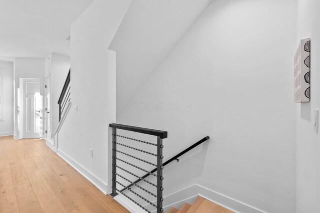 91 W Town St, Columbus, OH 43215 - stairway with wood finished floors and baseboards