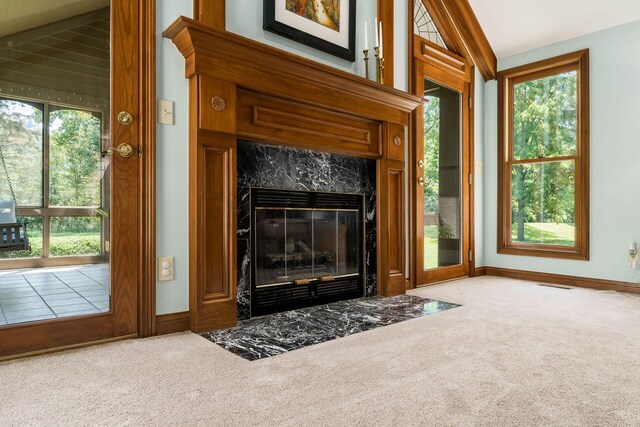 7949 Bluefield St NW, Canal Winchester, OH 43110 - detailed view of carpet floors and a high end fireplace
