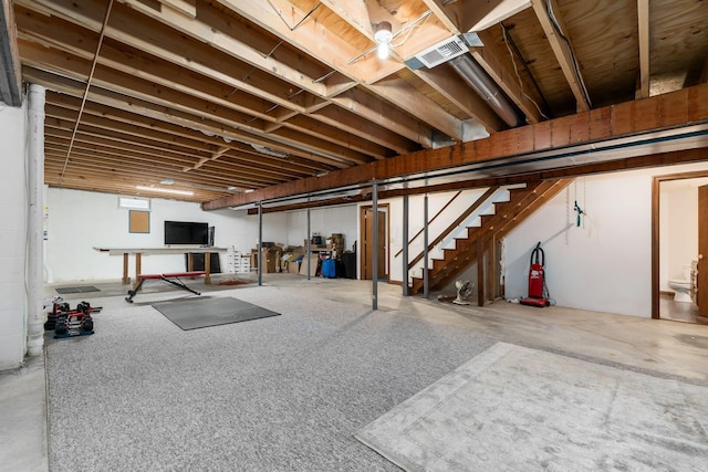 7949 Bluefield St NW, Canal Winchester, OH 43110 - finished basement featuring stairs