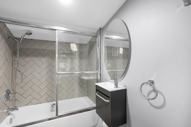 172 Jefferson St, Mount Sterling, OH 43143 - bathroom with bath / shower combo with glass door and vanity