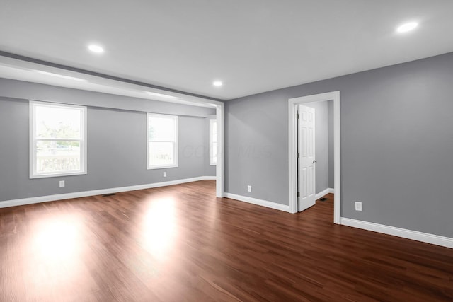 172 Jefferson St, Mount Sterling, OH 43143 - spare room with dark wood finished floors and recessed lighting