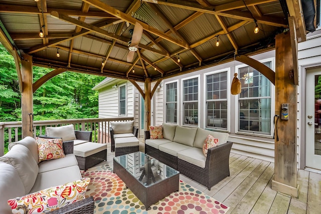 1554 Hanover Rd, Delaware, OH 43015 - deck with a gazebo and outdoor lounge area