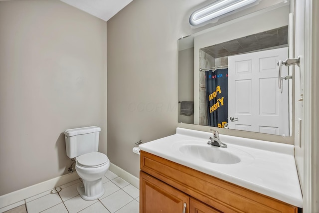 1554 Hanover Rd, Delaware, OH 43015 - bathroom with vanity, tile patterned floors, and curtained shower