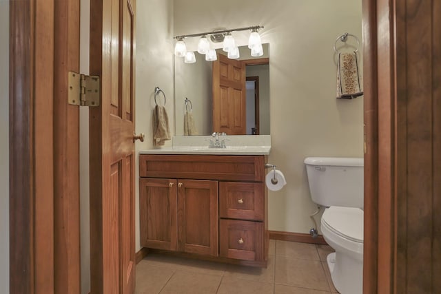 9840 Buckeye Dr, Huntsville, OH 43324 - half bath with vanity and tile patterned floors