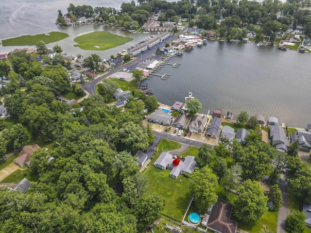 9840 Buckeye Dr, Huntsville, OH 43324 - aerial view of residential area with a large body of water