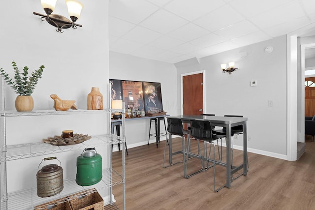 645 E 11th Ave Unit 643, Columbus, OH 43211 - dining space with a drop ceiling and wood finished floors