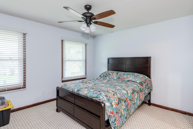 9950 Stonemead Way, Dayton, OH 45458 - carpeted bedroom featuring baseboards and ceiling fan