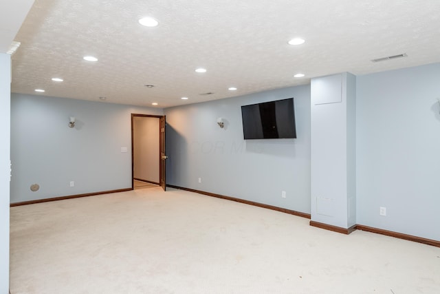 9950 Stonemead Way, Dayton, OH 45458 - finished basement featuring light carpet, recessed lighting, and a textured ceiling