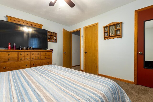 1845 N Columbus St, Lancaster, OH 43130 - bedroom featuring carpet floors and ceiling fan