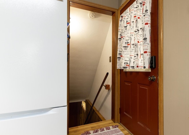 1845 N Columbus St, Lancaster, OH 43130 - stairs featuring wood finished floors