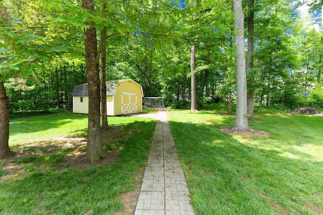 4563 Donithen Rd, Marion, OH 43302 - view of green lawn with a storage unit