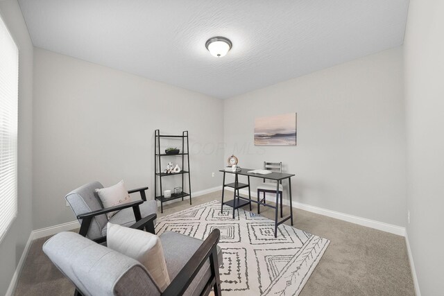 1364 Robinof Dr, Grove City, OH 43123 - home office featuring baseboards and light colored carpet