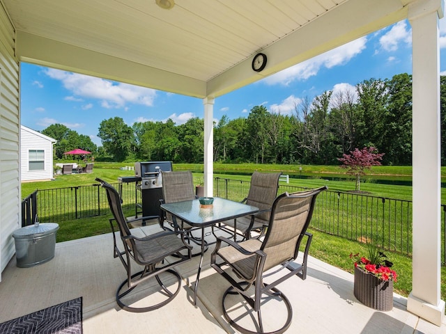 326 Mannaseh Dr W, Granville, OH 43023 - view of patio / terrace with outdoor dining area