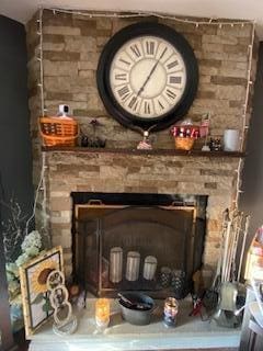 5510 Coopers Hawk Cir, Dublin, OH 43016 - detailed view of a fireplace