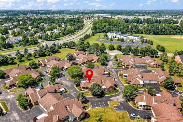 9460 Clermont Cir, Powell, OH 43065 - aerial view of residential area featuring a tree filled landscape