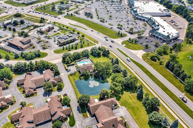 9460 Clermont Cir, Powell, OH 43065 - aerial overview of property's location with a large body of water