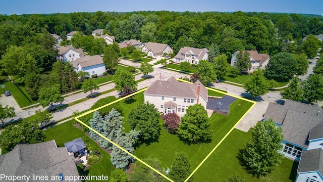 5866 Morganwood Sq, Hilliard, OH 43026 - aerial perspective of suburban area with property parcel outlined