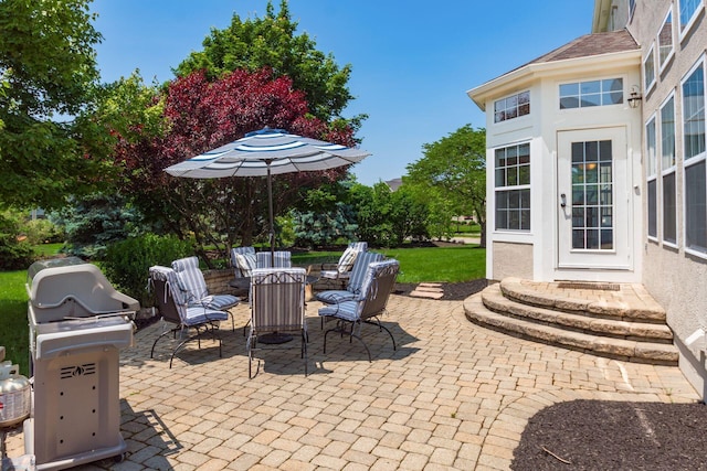 5866 Morganwood Sq, Hilliard, OH 43026 - view of patio / terrace with grilling area