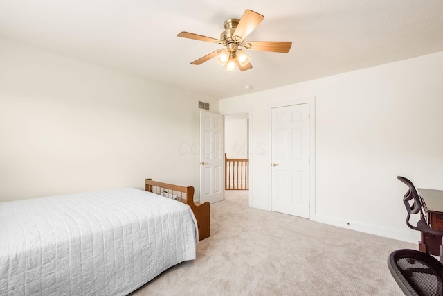 5866 Morganwood Sq, Hilliard, OH 43026 - bedroom with light colored carpet and ceiling fan