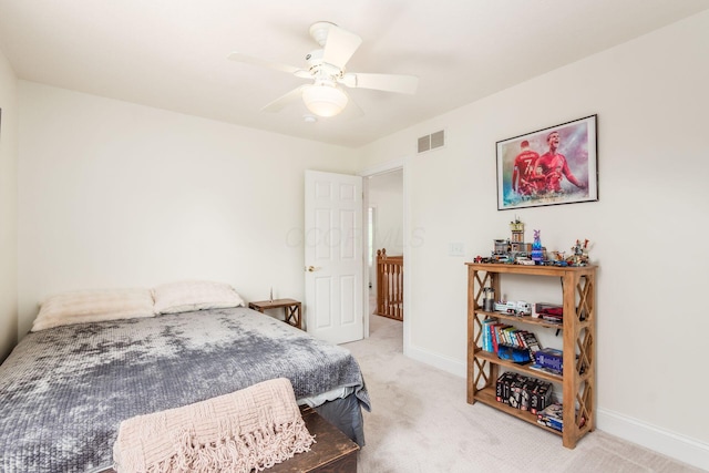 5866 Morganwood Sq, Hilliard, OH 43026 - bedroom with light carpet and a ceiling fan