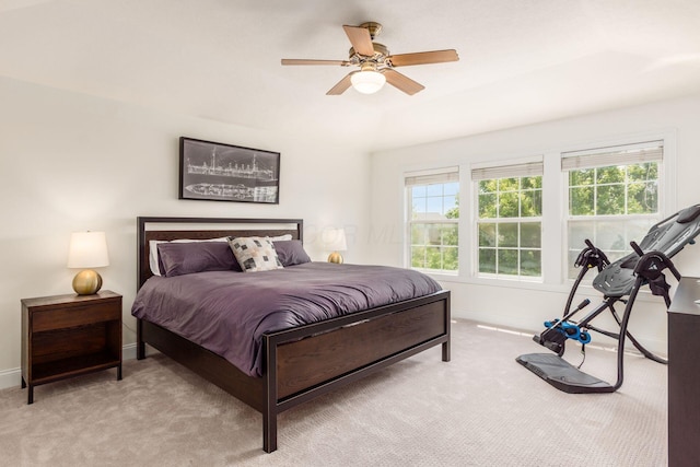 5866 Morganwood Sq, Hilliard, OH 43026 - bedroom featuring light carpet and ceiling fan